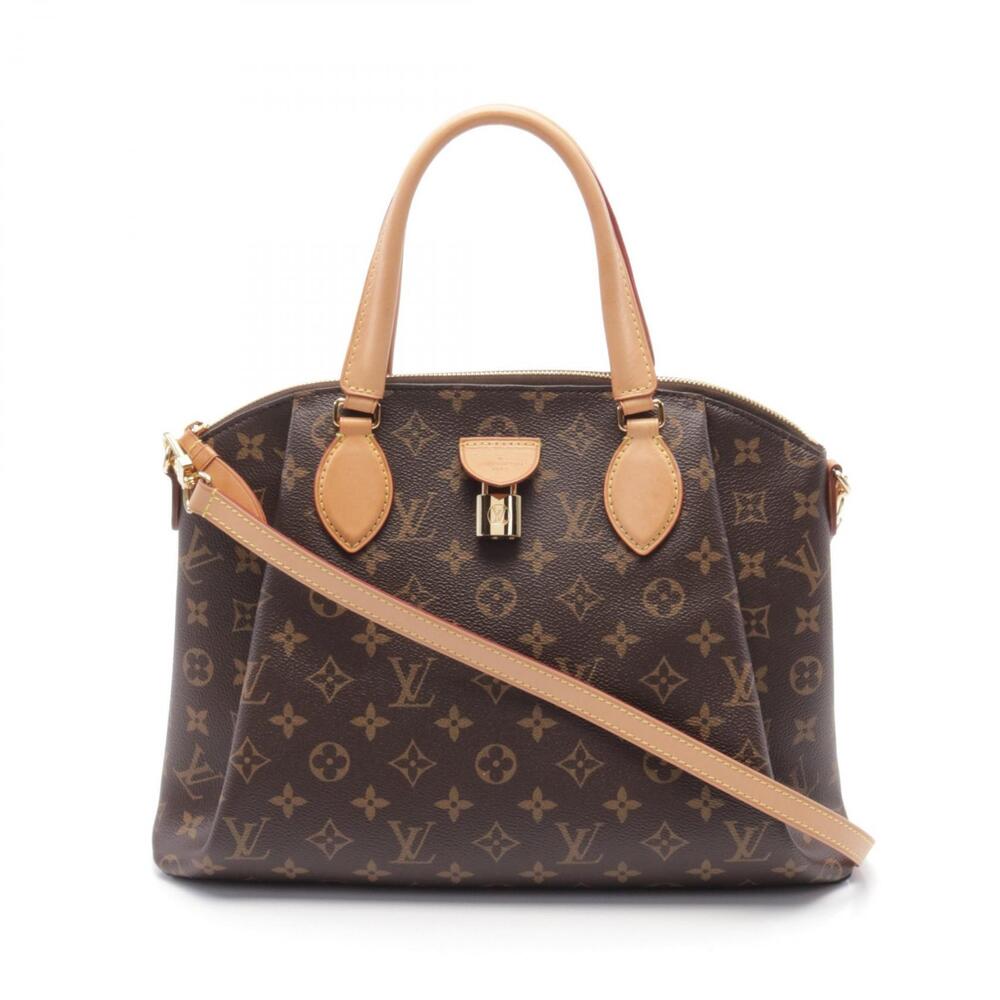 Louis Vuitton Rivoli Handbag Canvas Leather Monogram Brown